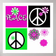 Hot Colours Peace T-shirts and Gifts Print
