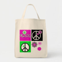 Hot Colours Peace T-shirts and Gifts Tote Bag