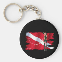 Hot Dive Babes in Bikini's Key Chain