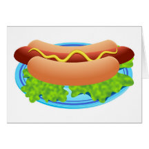 Hot Dog Greeting Card