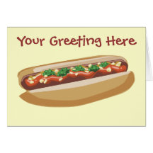 Hot Dog Greeting Card