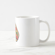 hot dog in bun coffee mug
