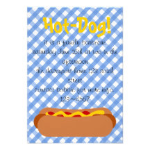 Hot Dog! Party Custom Invitation