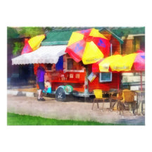 Hot Dog Stand in Mall Invite