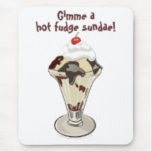 Hot Fudge Sundae Dessert Ice Cream Mousepad/Mat