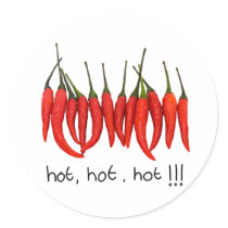 hot, hot, hot, hot chilli sticker