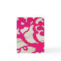 Hot Pink Abstract Tree or Vine Artsy Note Cards cards