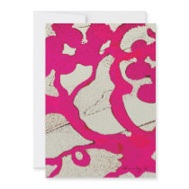 Hot Pink Abstract Vine or Tree Artsy Invitations invitations