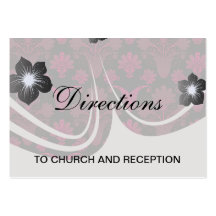 hot pink and black damask.ai business card