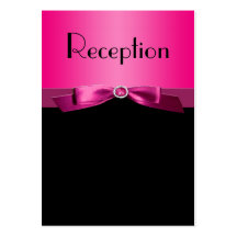 Hot Pink and Black Enclosure Card Business Cards