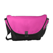 Hot pink and black girly messenger bag