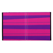 Hot Pink and Purple Bold Striped Pattern iPad Folio Covers