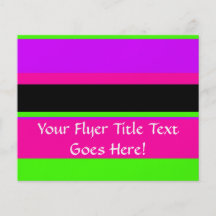 Hot Pink and Purple Tonal Stripes Modern Design Flyer Design