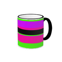 Hot Pink and Purple Tonal Stripes Modern Design Mug