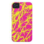 Hot Pink and Yellow Cracks IPhone 4 Case