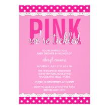 Hot Pink Baby Shower Invitation