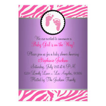 Hot Pink Baby Shower Invite