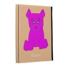 Hot Pink Bear iPad Case Template