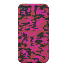 Hot pink camo pattern iPhone 4/4S case