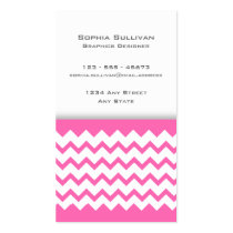 Hot Pink Chevrons Graphics Business Card business cards