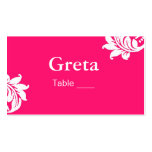Hot Pink Damask Table Place Card Holders Business Card Template