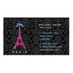 Hot Pink Eiffel Tower in faux glitter Business Cards