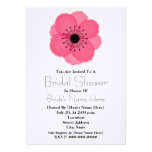Hot Pink French Anemone Bridal Shower Invitation