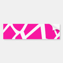 Hot Pink Giraffe Pattern Wild Animal Prints Bumper Stickers