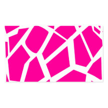 Hot Pink Giraffe Pattern Wild Animal Prints Business Cards
