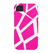 Hot Pink Giraffe Pattern Wild Animal Prints Case-Mate iPhone 4 Cases