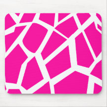 Hot Pink Giraffe Pattern Wild Animal Prints Mouse Pads