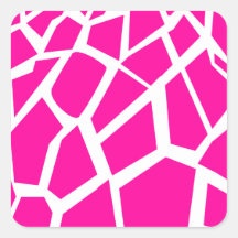 Hot Pink Giraffe Pattern Wild Animal Prints Stickers