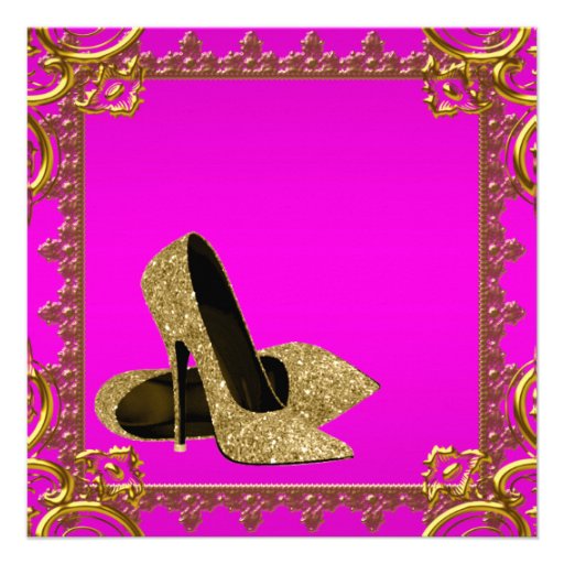 high heel shoe invitation template pink gold glitter high heels template high heel shoe invitation template pink gold glitter high heels template