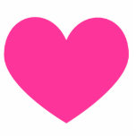 Hot Pink Heart Magnet Photo Cutouts