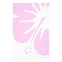Hot Pink Hibiscus Personalized Stationery