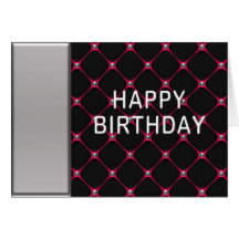 Hot Pink Honeycomb Birthday Greeting Cards