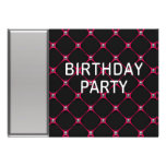 Hot Pink Honeycomb Birthday Party Personalised Announcement