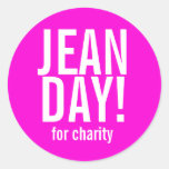 Hot Pink Jean Day Stickers