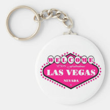 HOT PINK Las Vegas Sign Keychain