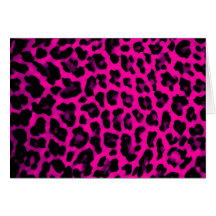 Hot Pink Leopard Print Card