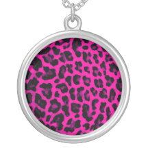 Hot Pink Leopard Print Pendant