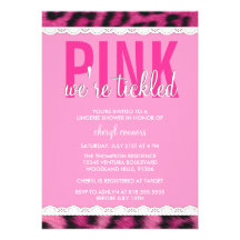 Hot Pink Lingerie Shower Invitation