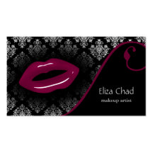 hot pink Makeup artist Business Cards