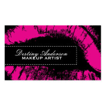 Hot Pink Makeup Business Cards