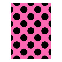 Hot Pink Polka Dots Business Cards