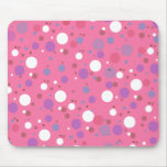 Hot pink polka dots mousepad