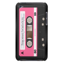 Hot Pink Retro Cassette Tape Personalised Case