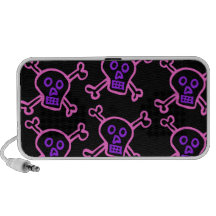 Hot pink skulls Doodle Speaker