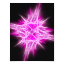 Hot Pink Star 1 Photographic Print