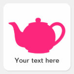 Hot Pink Teapot Square Sticker